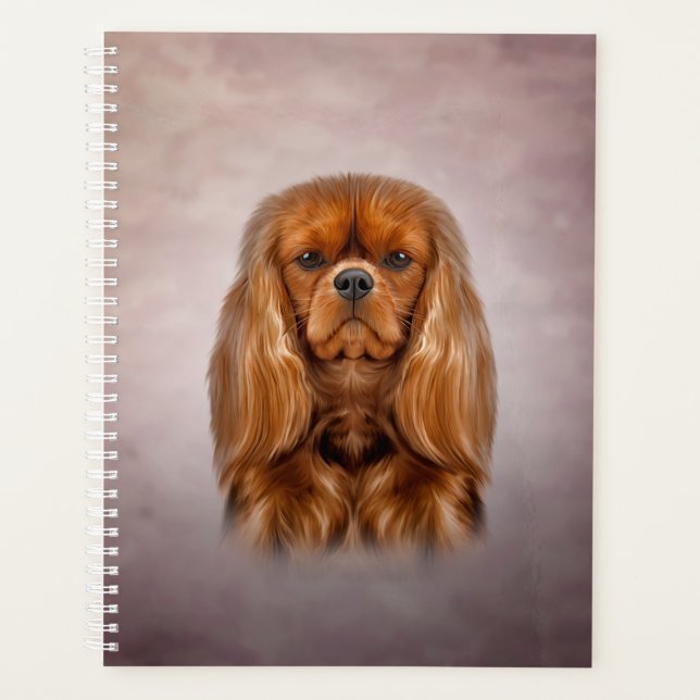 Agenda Desenhando Cavalier King Charles Spaniel (Frente)