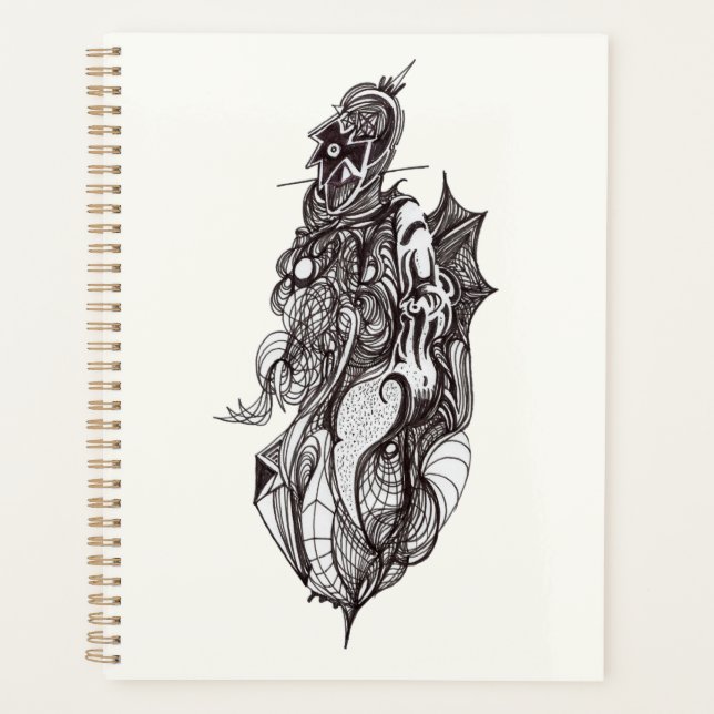 Agenda Desenho a tinta Winged Rider (Frente)