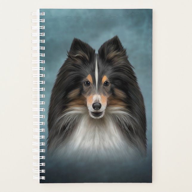 Agenda Desenho Cão Shetland Sheepdog, Sheltie (Frente)