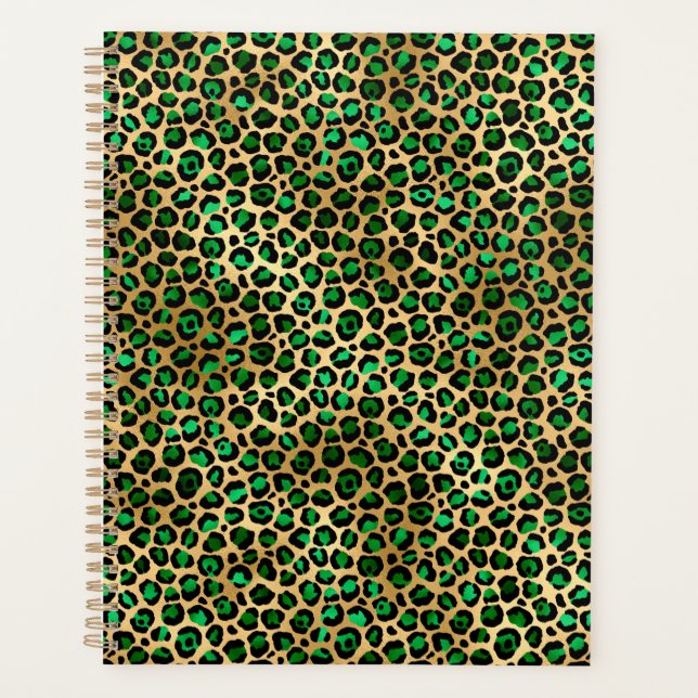 Agenda Desenho da Série Safari Esmeralda e Ouro 8 (Frente)