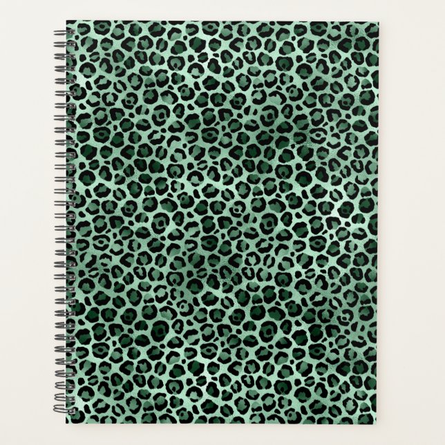 Agenda Desenho da Série Safari Esmeralda e Ouro 9 (Frente)