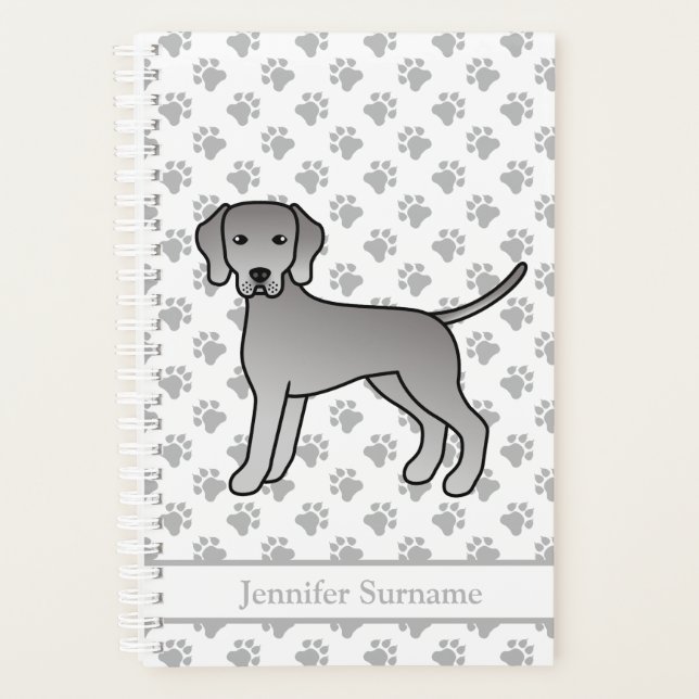 Agenda Desenho de cachorro de desenho animado fofo da raç (Frente)