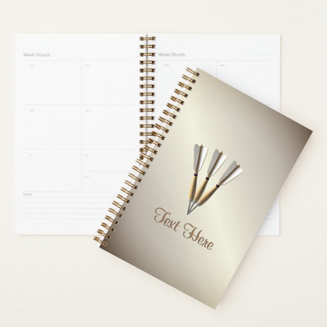 Agenda Desenho de Dardos Monograma (Exibição)