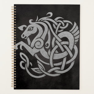 Agenda Desenho de Nó de Cavalo Mitológico Nórdico