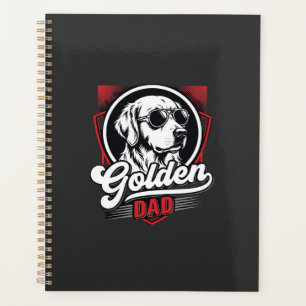 Agenda Desenho de Óculos de Sol Golden Dad Golden Retriev