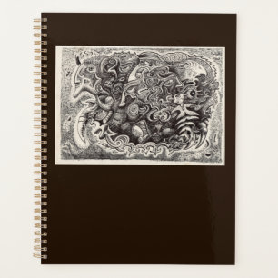 Agenda Desenho de tinta da besta híbrida