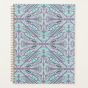 Agenda Desenho Divertido Floral Geométrico 