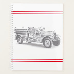 Agenda desenho do vintage Firecaminhão
