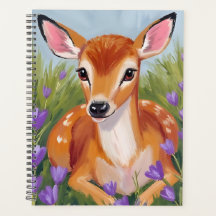 Desenho em Aquarela de Animal Filhote de Veado