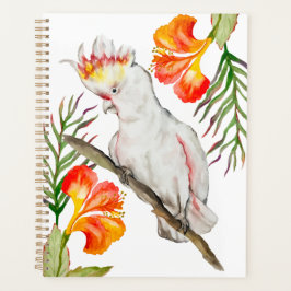 Agenda Desenho em aquarela de um papagaio-católico