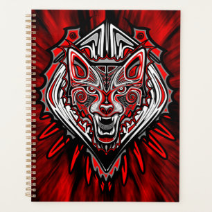 Agenda Desenho Totêmico Tribal Haida de Lobo