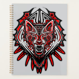 Agenda Desenho Totêmico Tribal Haida de Lobo