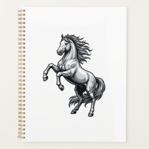 Agenda Desenho Vetorial de Cavalo Empinado com Gravação A