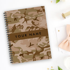 Agenda Desert Camouflage Patterno, seu nome, Personalize