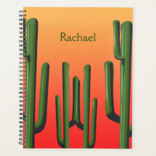 Agenda Desert Saguaro Cactus Sunset Personalizado