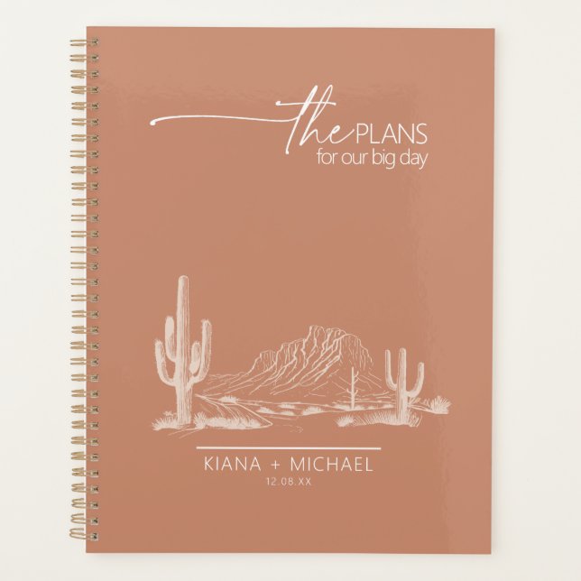 Agenda Desert Vibes Landscape Wedding Terra Cotta ID1019 (Frente)