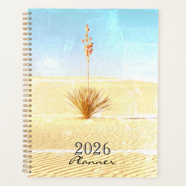 Agenda Desert White Sands Landscape and Yucca  (Frente)