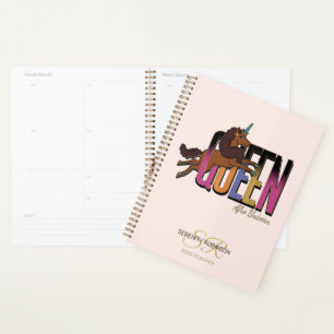 Agenda Design Afro Rainha Unicórnio