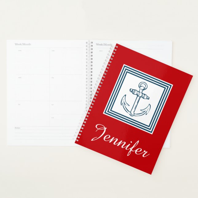 Agenda Design com tema náutico (Exibição)