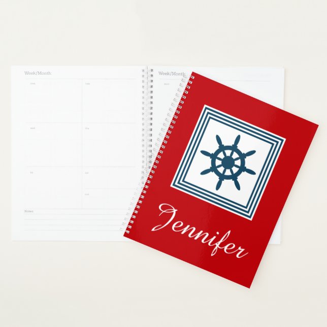 Agenda Design com tema náutico (Exibição)