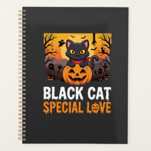 Agenda Design de Abóbora de Amor Especial de Gato Preto d