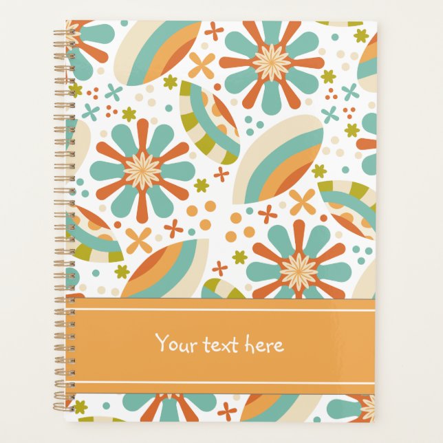 Agenda Design de abstrato com flores (Frente)
