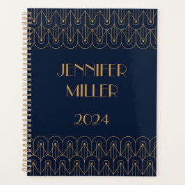 Agenda Design de Arte Geométrica do Ouro Elegante