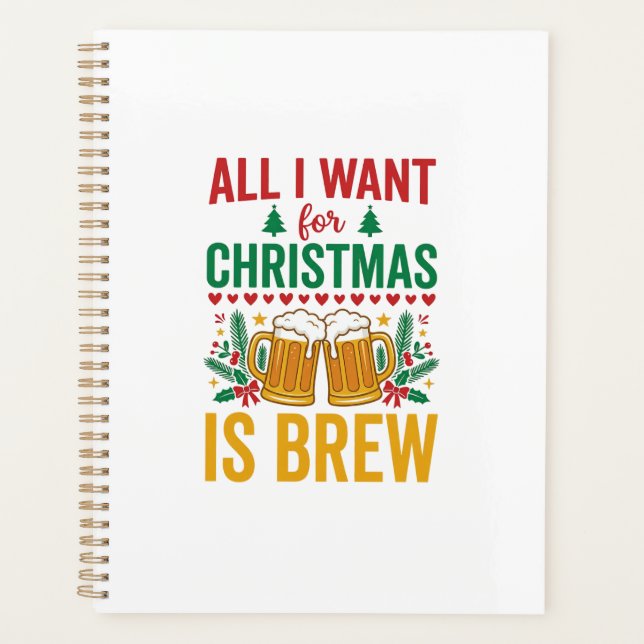 Agenda Design de Bebida de Férias Christmas Brew (Frente)