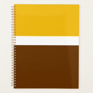 Agenda Design de Bloco de Cor Marrom-claro amarelo