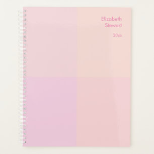 Agenda Design de Bloco de Cor Rosa Moderno do Pastel
