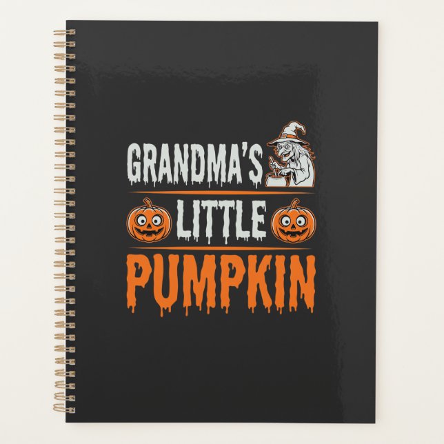 Agenda Design de Bruxa de Halloween da Pequena Abóbora da (Frente)
