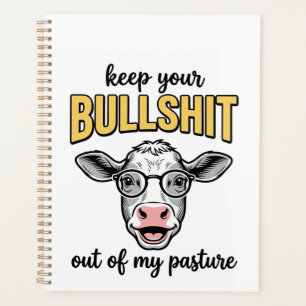 Agenda Design de Camisa Vintage de Pasto de Vaca Engraçad