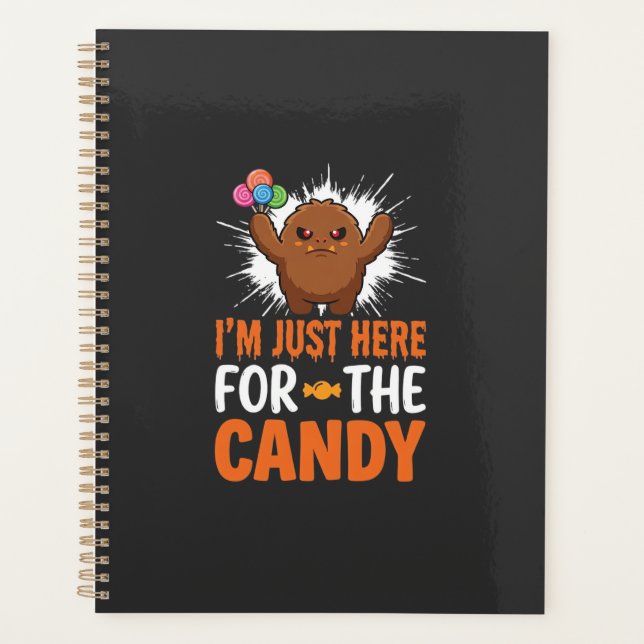 Agenda Design de Citação de Monstro de Doces de Halloween (Frente)