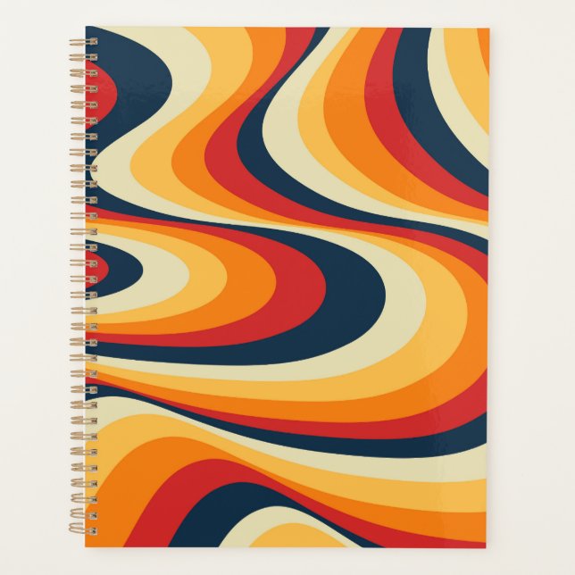 Agenda Design de espiral abstrato colorida (Frente)