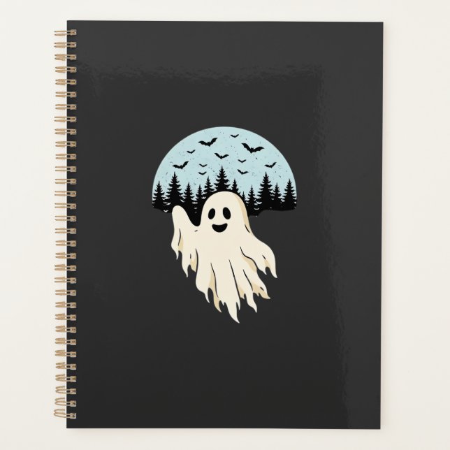 Agenda Design de Floresta da Lua Fantasma de Halloween_1 (Frente)