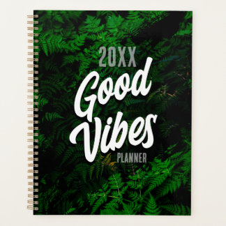 Agenda Design de Folha Verde de Boas Vibes