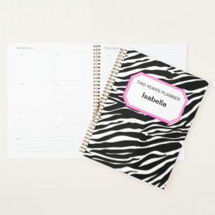 Agenda Design de IMPRESSÃO ZEBRA   Planeador a 12 meses