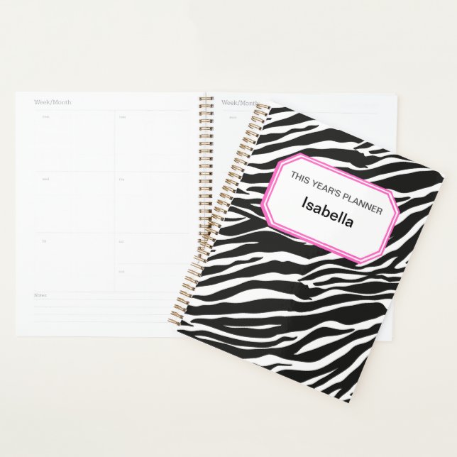 Agenda Design de IMPRESSÃO ZEBRA | Planeador a 12 meses (Exibição)