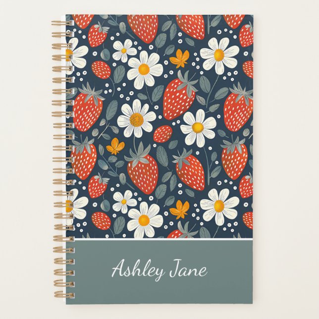 Agenda Design de Morango Personalizado (Frente)