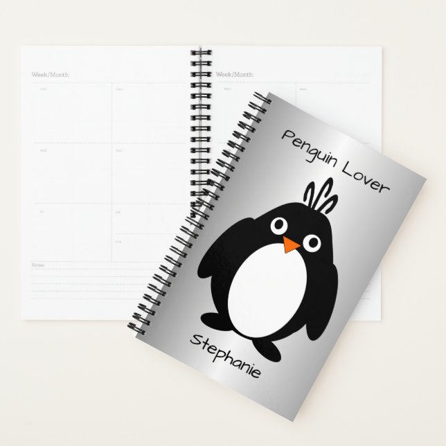 Agenda Design de pinguim personalizado (Exibição)