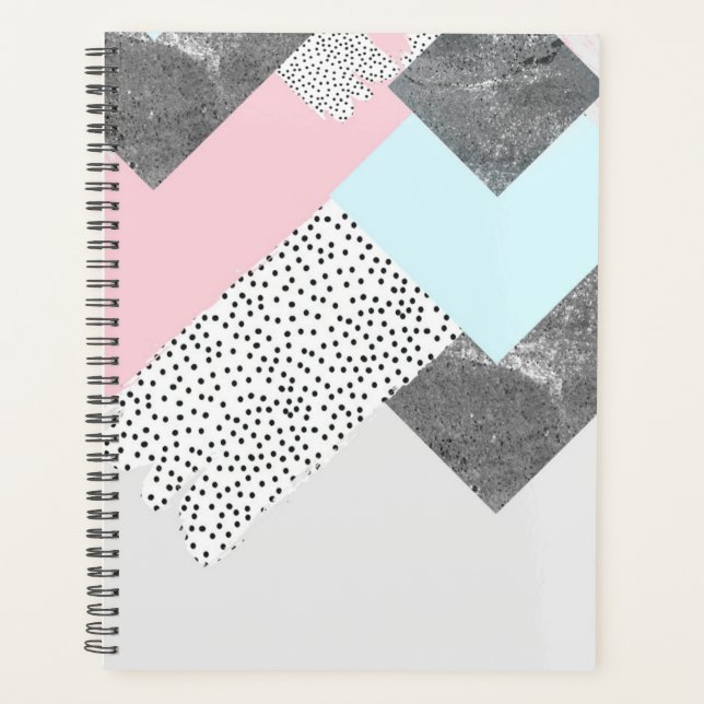 Agenda Design de Pontas Geométricas do Pastel (Frente)