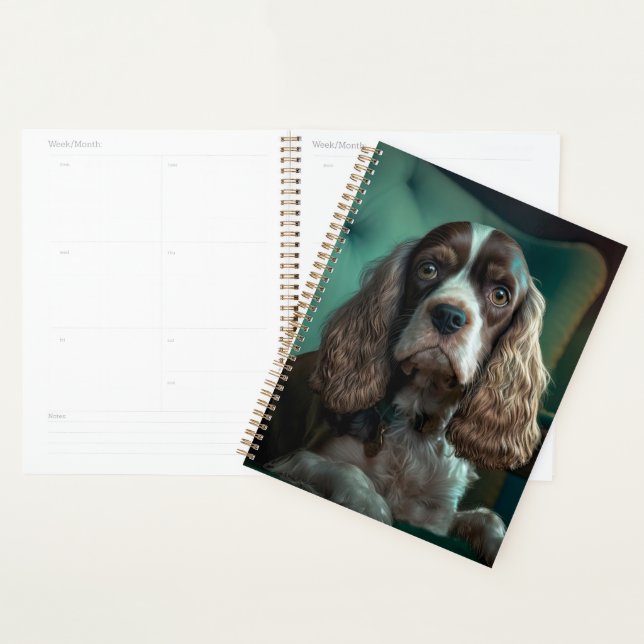 Agenda Design de retrato clássico de Cocker Spaniel elega (Exibição)