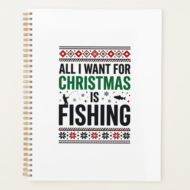 Agenda Design de Suéter Feio de Pesca de Natal (Frente)