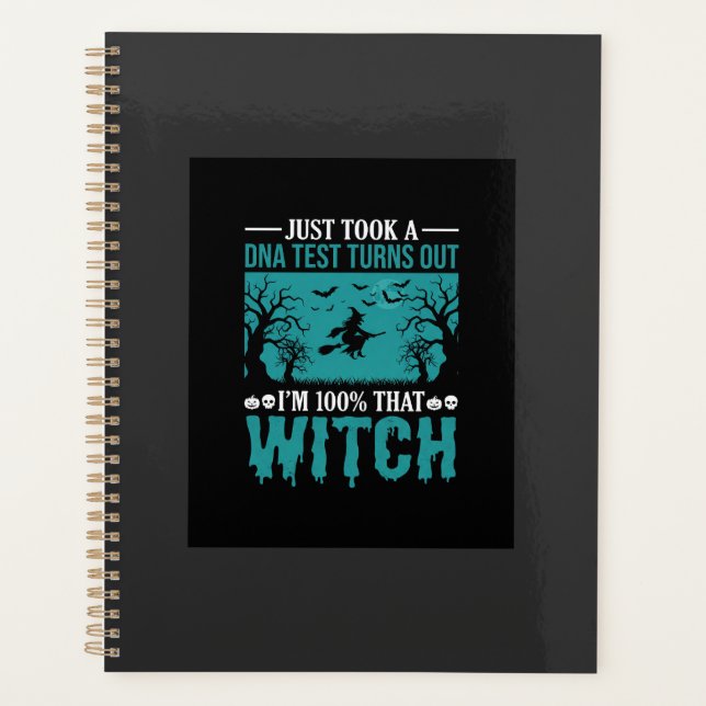 Agenda Design de Teste de DNA de Bruxa de Halloween (Frente)