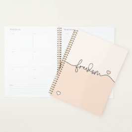 Agenda Design de Tipografia Minimalista Liberdade