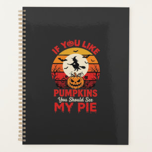Agenda Design de Torta de Abóboras Engraçadas de Hallowee