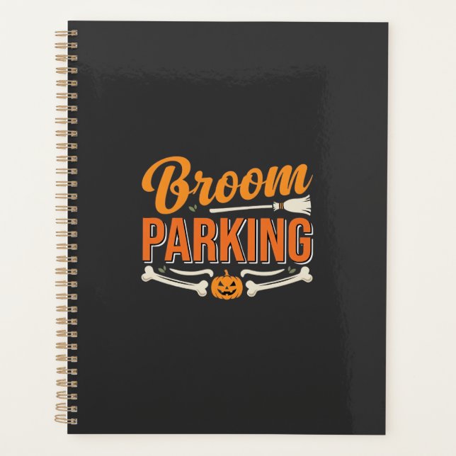 Agenda Design de Vetor de Halloween de Estacionamento de  (Frente)