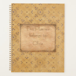 Agenda Design de Vintage com Padrão Retroativo