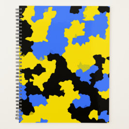 Agenda Design do abstrato preto amarelo