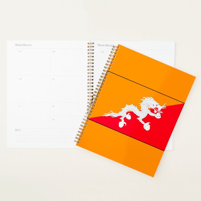 Agenda Design do Butão com Dragão Branco (Criador carregado)